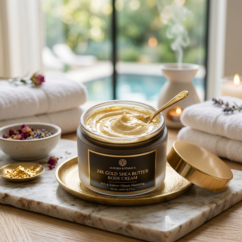 Crema Corporal de Karité y Oro 24k
